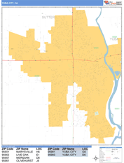 Yuba City Digital Map Basic Style